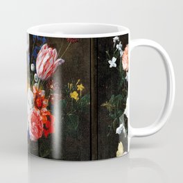 A Bouquet of Flowers in a Crystal Vase Coffee Mug