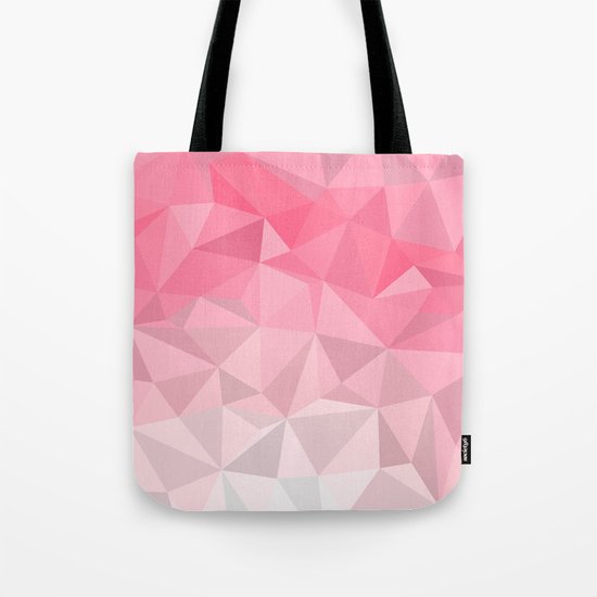 Pink Polygon Tote Bag