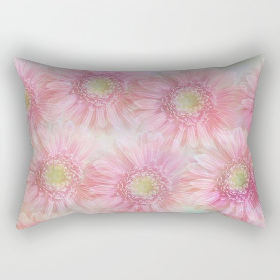 Pink daisies on a pastel background. Rectangular Pillow