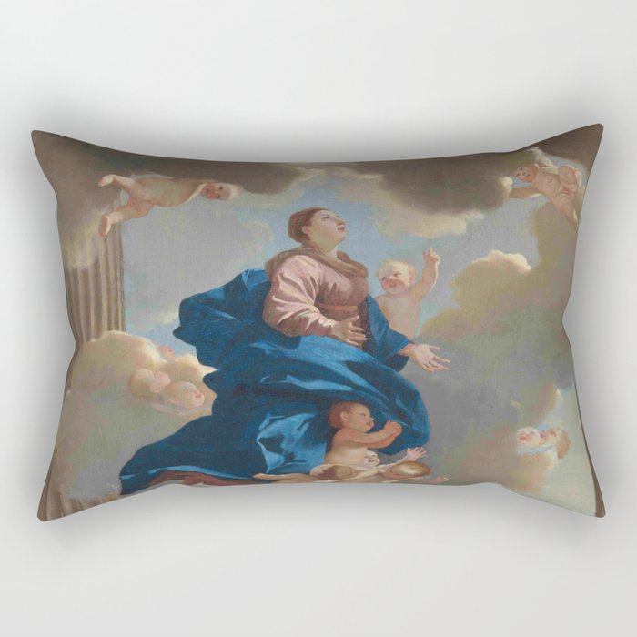 Poussin -the assumption of the virgin Rectangular Pillow