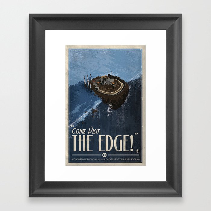 Grim Fandango Vintage Travel Poster - The Edge Framed Art Print