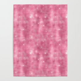 Glam Pink Diamond Shimmer Glitter Poster