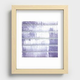 lavender industrial white patina Recessed Framed Print