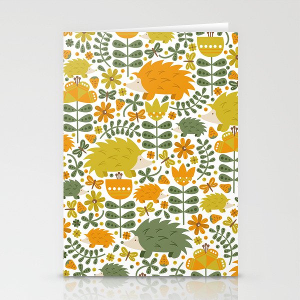 Autumn Hedgehog Forest Stationery Cards
