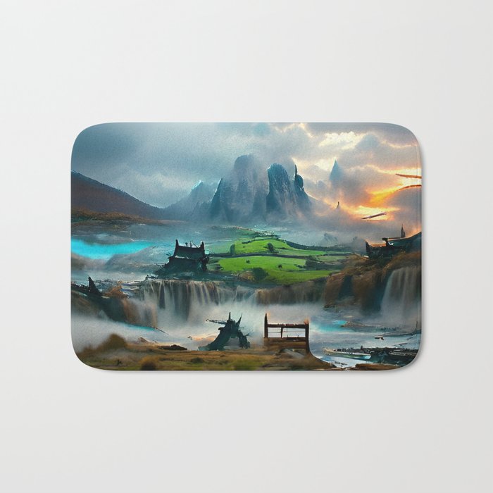 Fantasy landscape Bath Mat