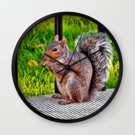 Hungry Squirrel Wall Clock