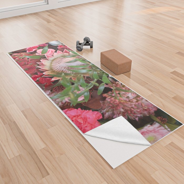 Mixed Flower Leaves  Yoga Towel