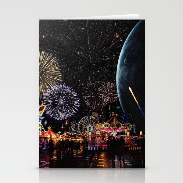space carnival Stationery Cards