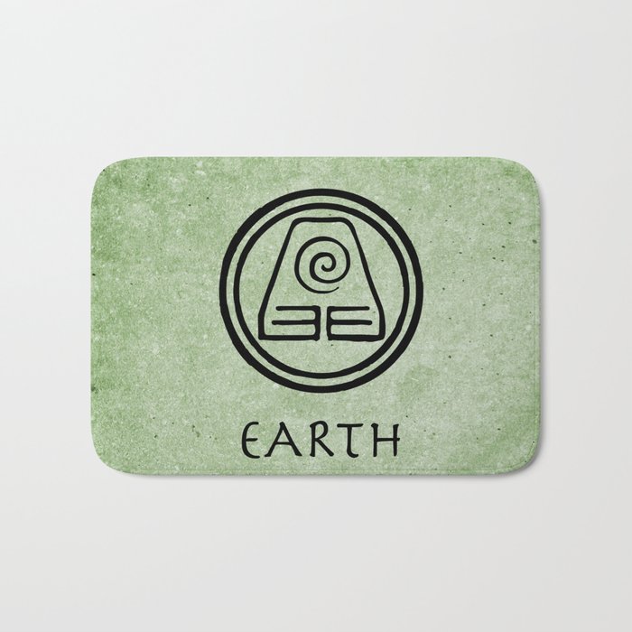 Avatar Last Airbender Elements Earth Bath Mat By Briandublin
