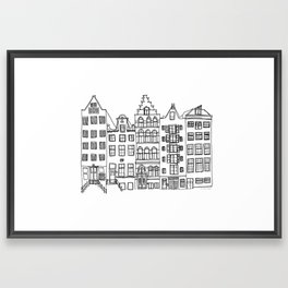 Amsterdam canal houses Framed Art Print