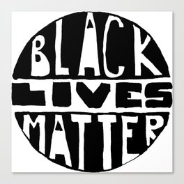 Black Lives Matter Filled Canvas Print