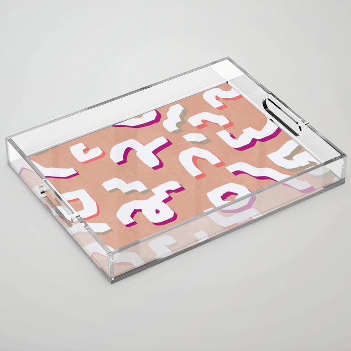 Color confetti pattern 13 Acrylic Tray