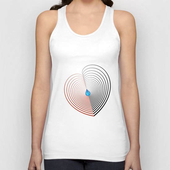 Out of the Blue -- an unbalanced heart Unisex Tank Top