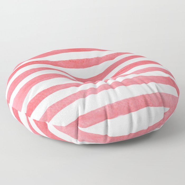 red and white marble pattern Floor Pillow