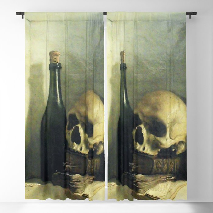 Une tete de mort - Antoine Wiertz  Blackout Curtain