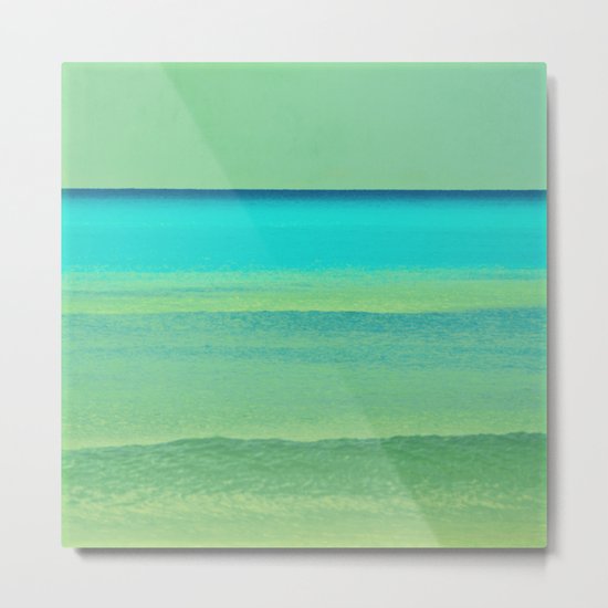 green and blue Metal Print