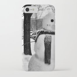Sidewalk Snowman iPhone Case