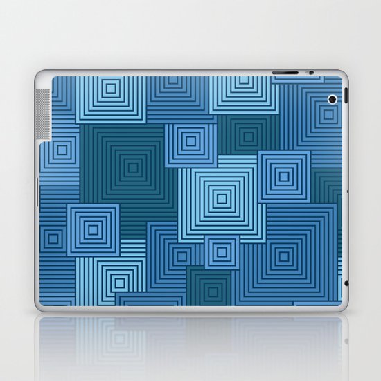 Blue Platformer Laptop & iPad Skin