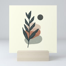 Pastel Stone and Leaf Mini Art Print