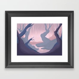 In the Depths of the Forest | Abstract Minimalist Art Framed Art Print