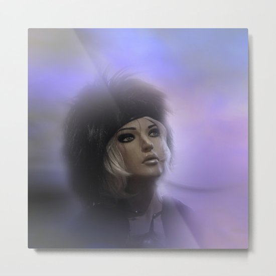 fashiondoll on pastell background Metal Print