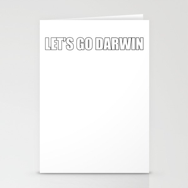 Lets Go Darwin Let's Go Brandon Political Vaccine Republican Democrat Patriot Design Stationery Cards