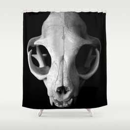 Cat Skull Shower Curtain