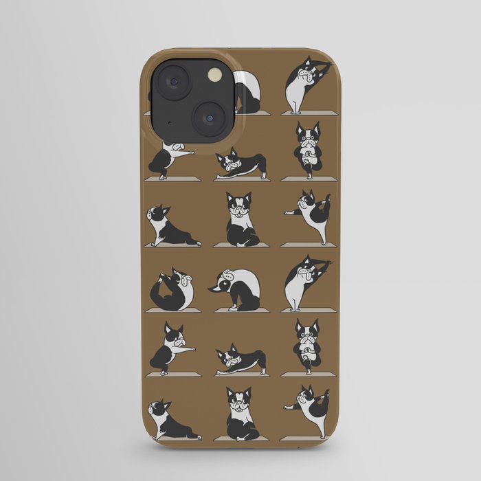 Boston Terriers Yoga iPhone Case