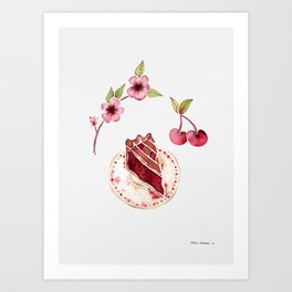 From Beautiful to Delicious, a Cherry Cycle Art Print