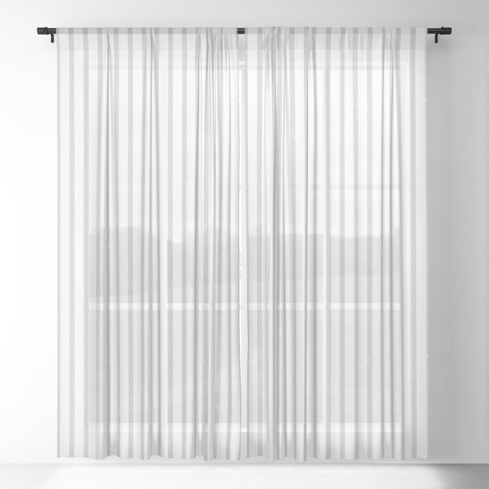 grey stripes with noise Sheer Curtain