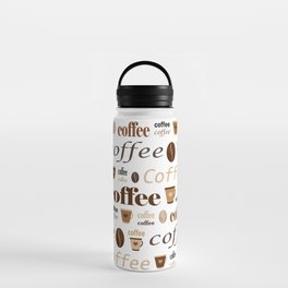 Pattern for Caffeine Coffee Lover Water Bottle