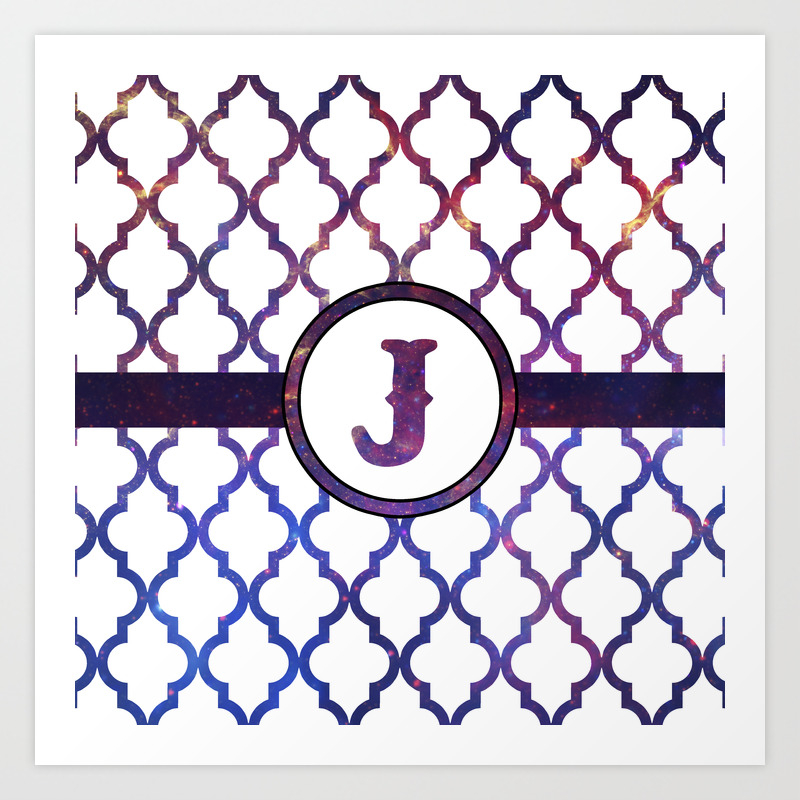 Galaxy Monogram Letter J Art Print By Jsdavies Society6