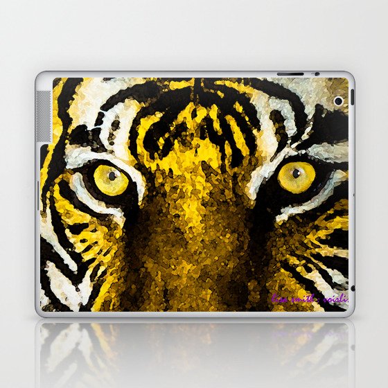 Purple/Gold Tiger Laptop & iPad Skin