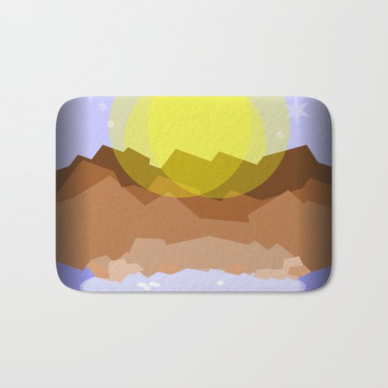 Midnight magical mountain Bath Mat
