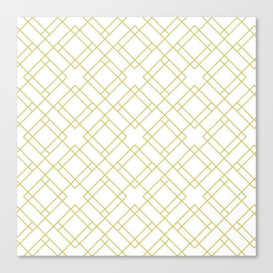 Simply Mod Diamond in Mod Yellow Canvas Print