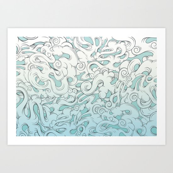 Entangled Clouds Art Print