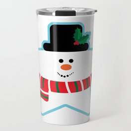 Snowman star Travel Mug