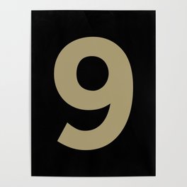 Number 9 (Sand & Black) Poster