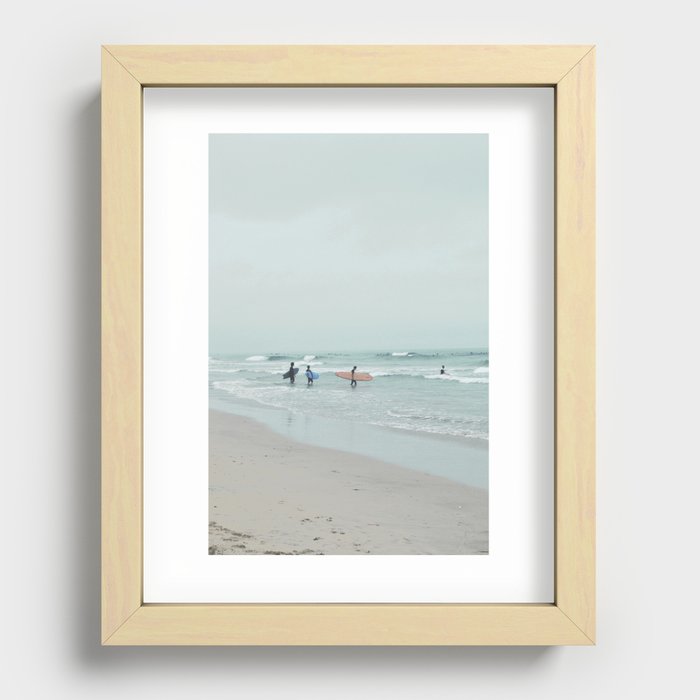 Lets Surf Recessed Framed Print
