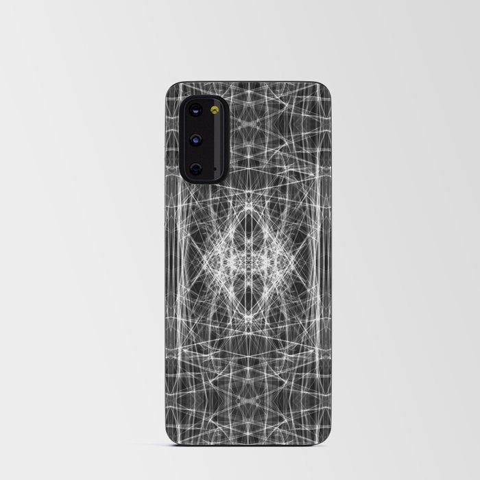 Liquid Light Series 44 ~ Grey Abstract Fractal Pattern Android Card Case