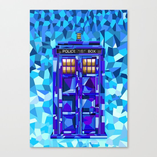 Phone booth Tardis doctor who cubic art iPhone 4 4s 5 5c 6, pillow case, mugs and tshirt Canvas Print