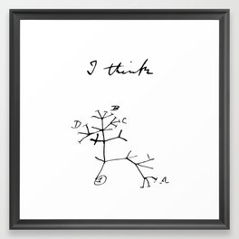 Darwin - Tree of Life - I Think Framed Art Print