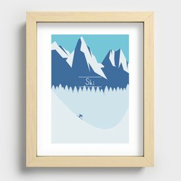Ski Recessed Framed Print