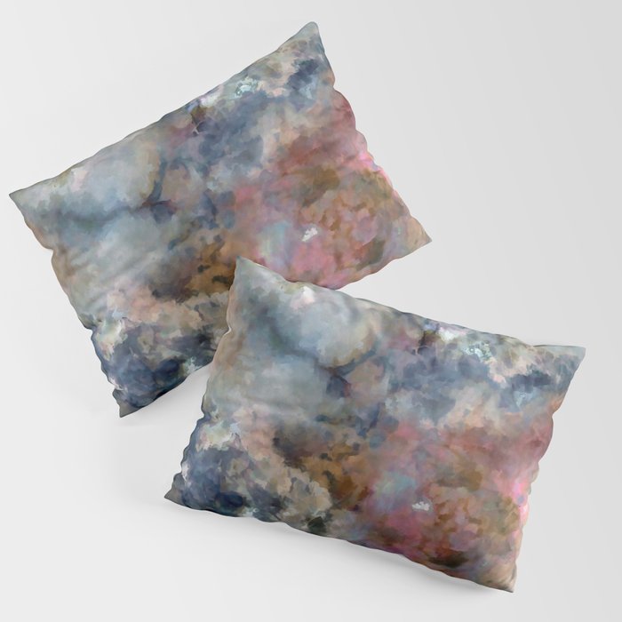 Colorful watercolor nebula onyx Pillow Sham
