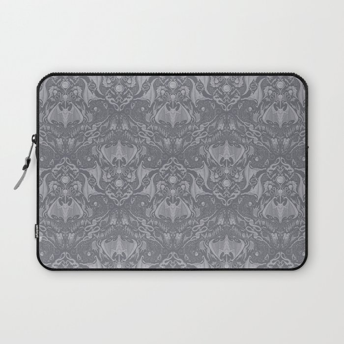 Bats and Beasts - Gray and White Laptop Sleeve