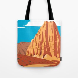 Cathedral Valley Loop in Capitol Reef National Park South-Central Utah United States WPA Poster Art Color Tote Bag