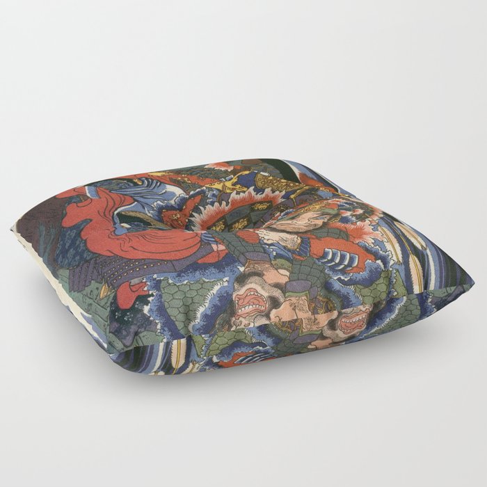 Utagawa Kuniyoshi - Of Brigands and Bravery: Kuniyoshi's Heroes of the Suikoden Floor Pillow