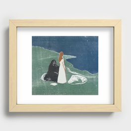 Edvard Munch - Two Women on the Shore Recessed Framed Print