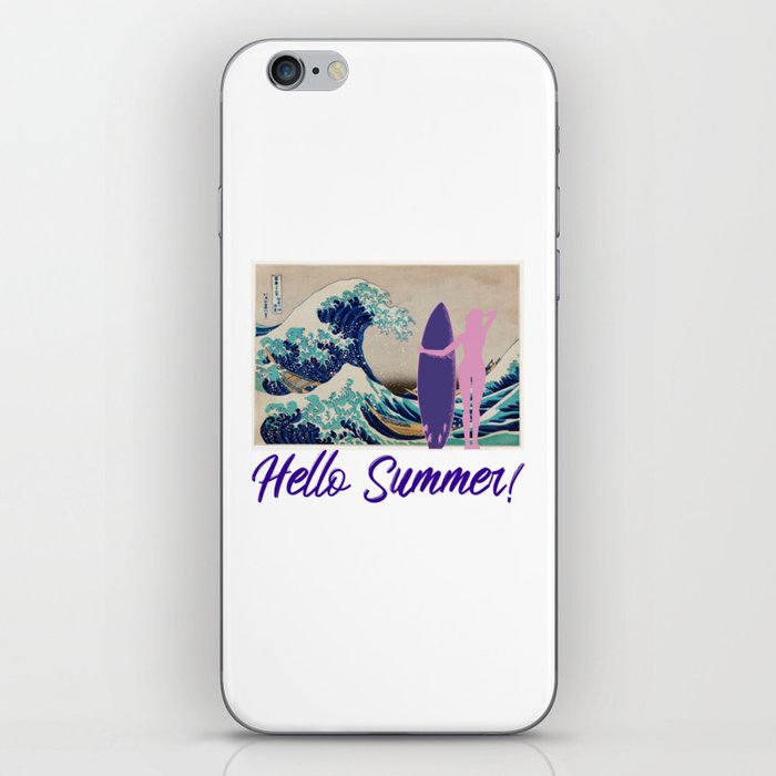 Hello Summer! Great Wave Surfer Girl iPhone Skin