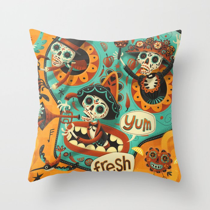 Day of the Dead - Mariachi Throw Pillow